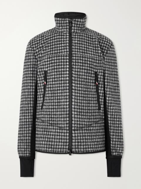 Moncler Grenoble Checked Shell-Trimmed Fleece Mid-Layer