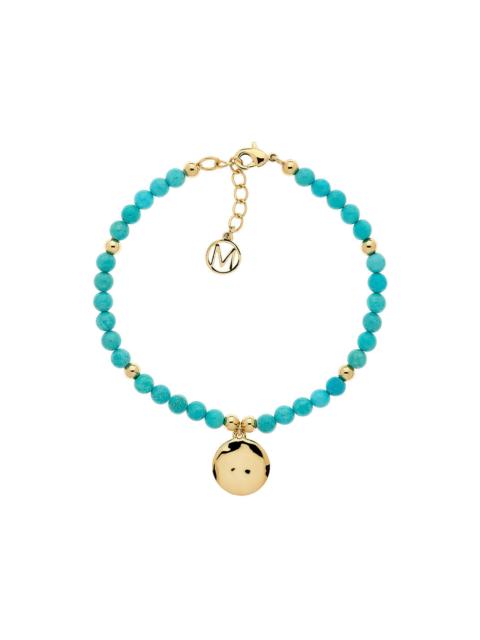 MELISSA ODABASH TURQUOISE BEADED DISC BRACELET