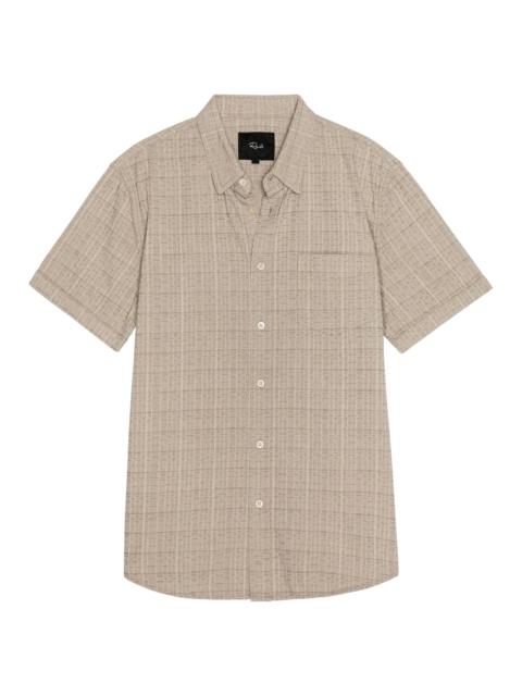 Rails Men's Gavin Linen-Blend Short-Sleeve Shirt - Taupe Cream Twist