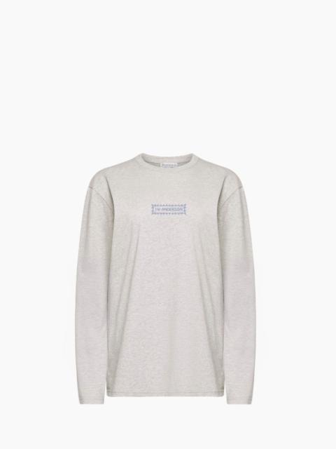 JW Anderson LONG SLEEVE T-SHIRT WITH BACK LOGO PRINT