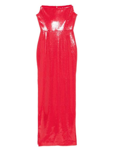 ALEX PERRY strapless sequinned maxi dress