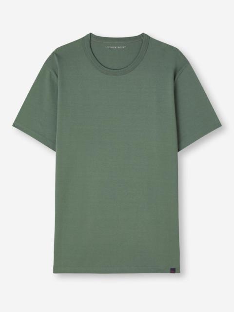 Derek Rose Men's T-Shirt Barny Pima Cotton Soft Green
