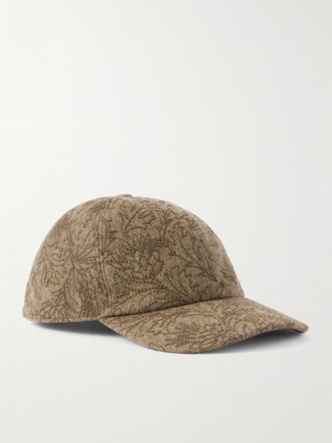 Loro Piana Embroidered cashmere-felt baseball cap Brown