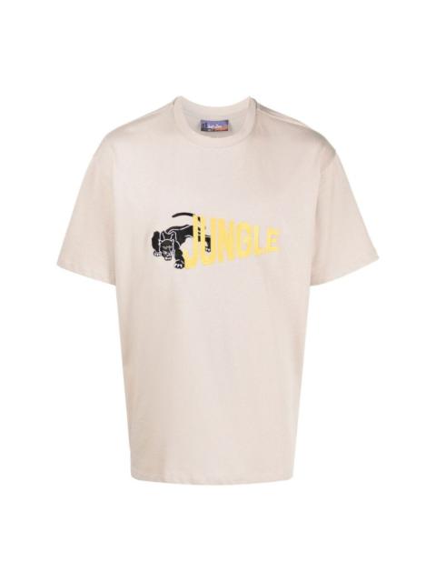 slogan-embroidered T-shirt