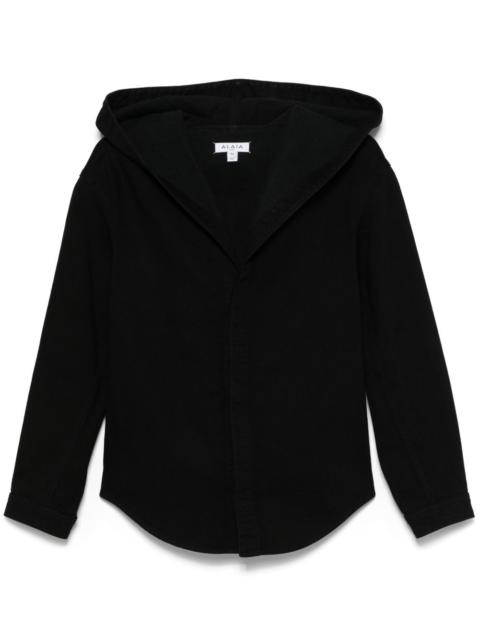 Alaïa hooded denim shirt