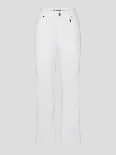 BOGNER Julie 7/8 flared fit jeans in White