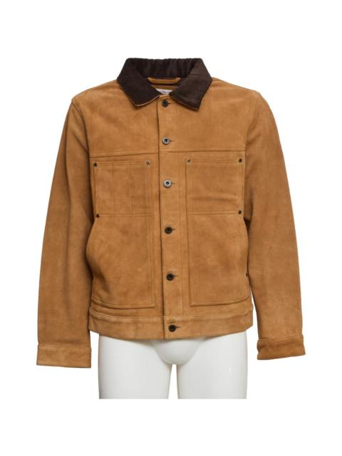 FILSON corduroy collar short leather jacket