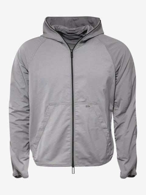 Emporio Armani Grey Hooded Jacket with Bag Attachment