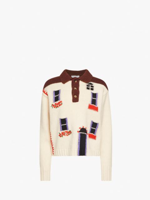JW Anderson HOUSE' INTARSIA POLO SWEATER