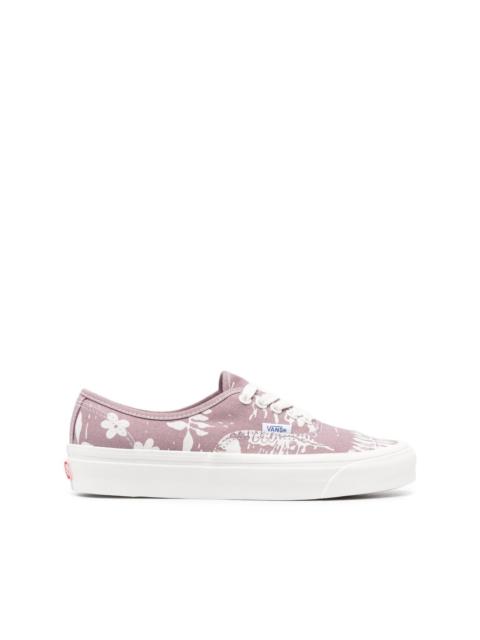 botanical-print low-top sneakers