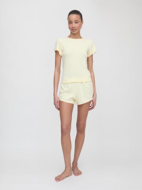 Hill House Home The Coco Pointelle PJ Set - Butter Yellow Pointelle