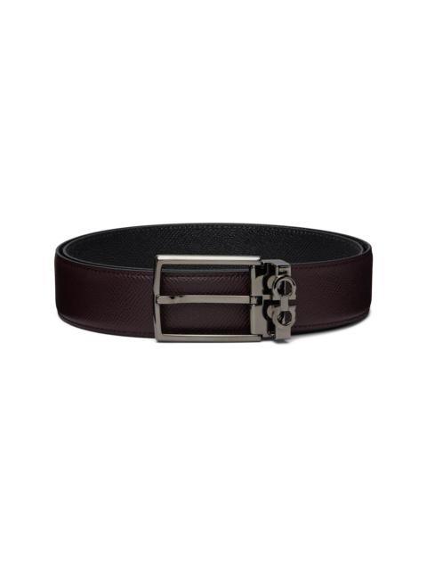 FERRAGAMO Brown Reversible & Adjustable Gancini Belt