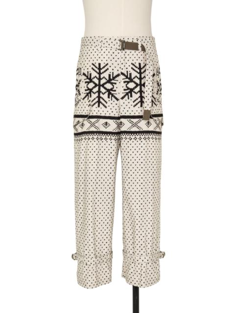 Pattern Knit Print Pants