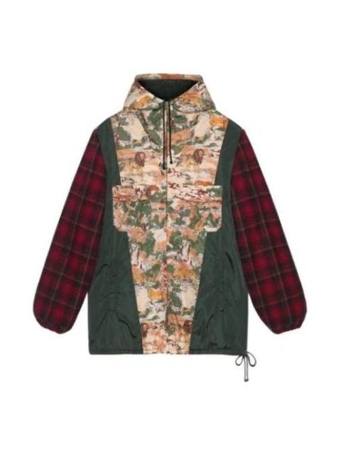 GUCCI Gucci Nylon Jacket With Feline Print 'Green' 585394-ZACYS-2376