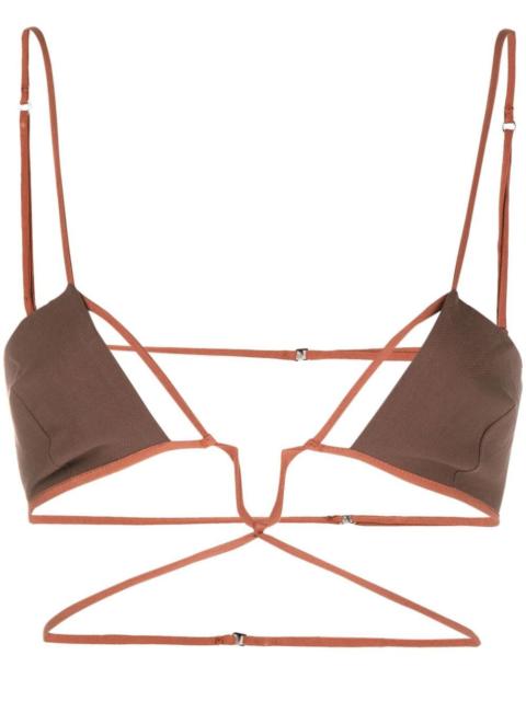 NENSI DOJAKA cut-out crop top