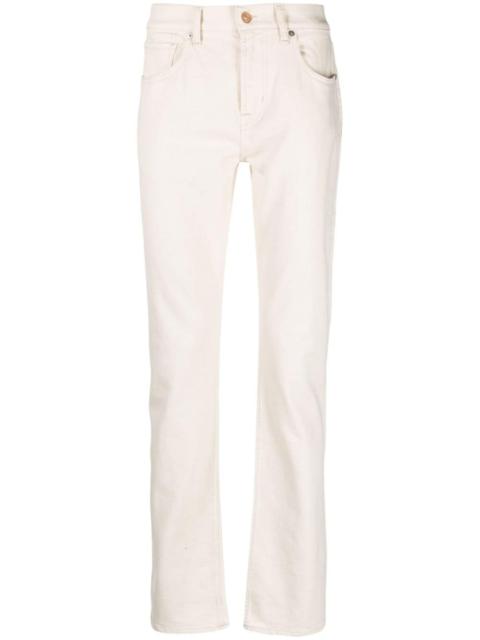 7 For All Mankind mid-rise straight-leg jeans