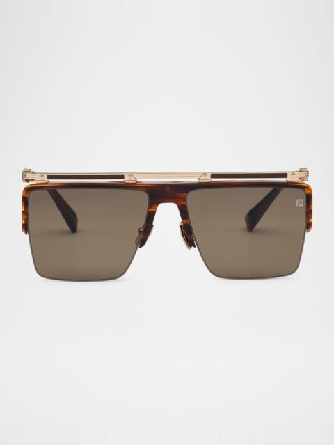 Balmain Triomphe Rectangle Sunglasses