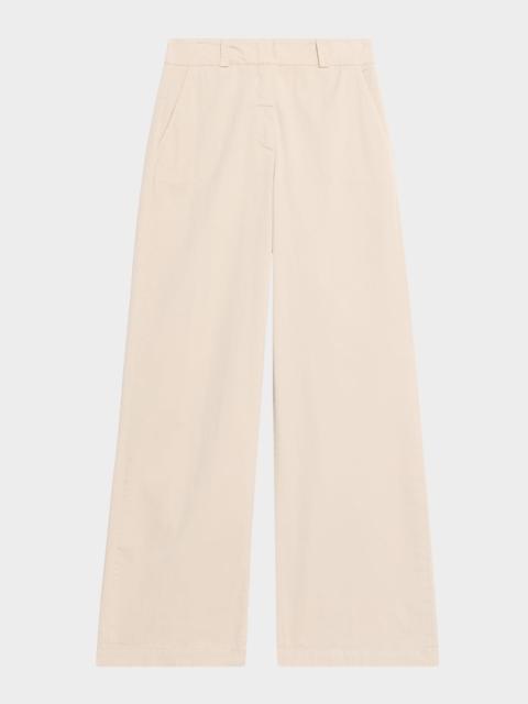 PESERICO Straight-Leg Stretch Cotton Pants