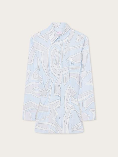 PUCCI LABIRINTO PRINT COTTON SHIRT DRESS