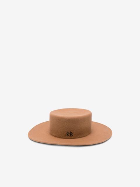 RUSLAN BAGINSKIY wool felt Canotier hat