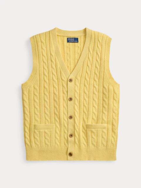Polo Ralph Lauren Cable-Knit Wool-Cashmere Sweater Vest