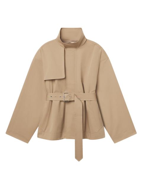 FRAME Women's The Short Field Cotton Trench Coat - Khaki