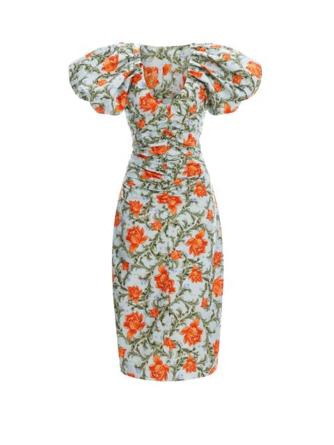 Agua by Agua Bendita Camelia Peonia Atardecer Midi Dress