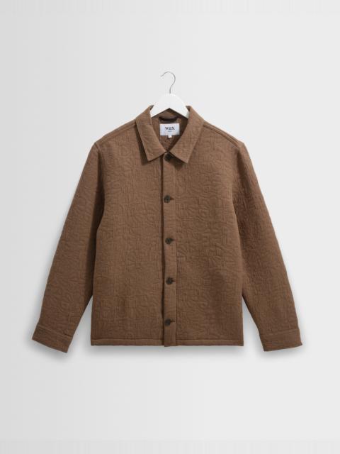 Wax London Rockley - Brown Floral Quilted Cotton Overshirt