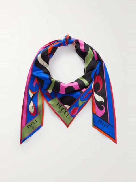 PUCCI Printed silk-twill scarf