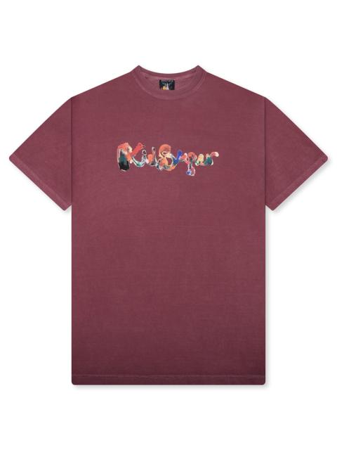 KidSuper WATERCOLOR TEE - BURGUNDY