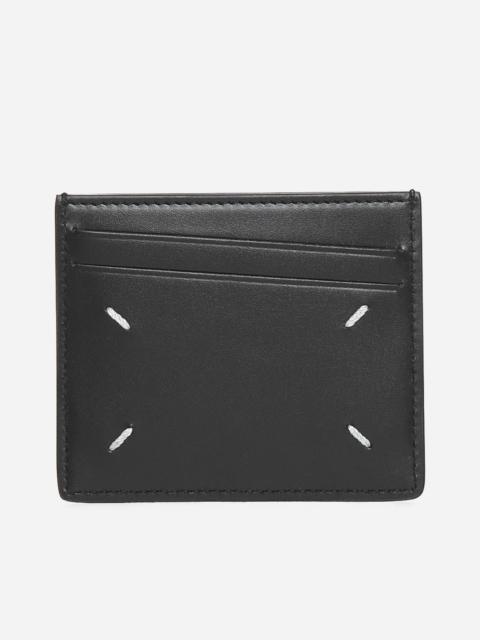 Logo leather card holder