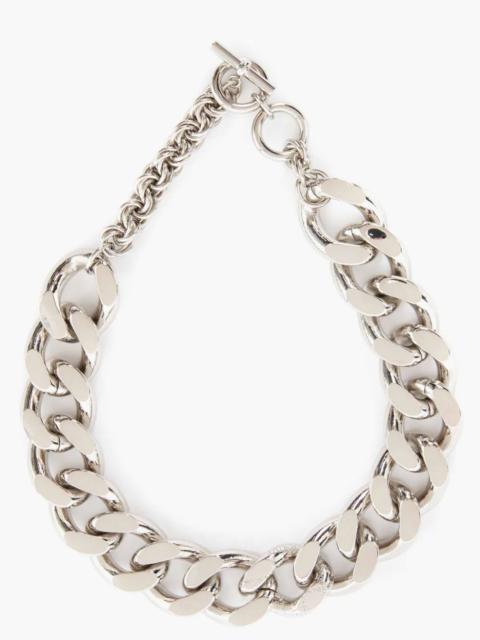 JW Anderson OVERSIZED LOGO GRID CHAIN NECKLACE