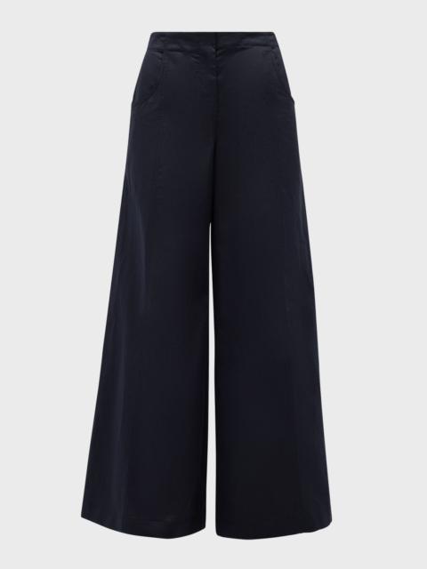 TWP Demie Wide-Leg Cotton Linen Pants