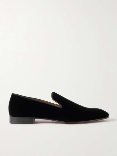 Dandelion Grosgrain-Trimmed Velvet Loafers