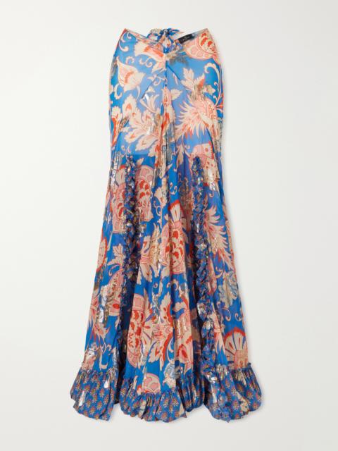 Etro Ruffled Slit Maxi Skirt