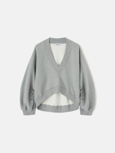 THE ATTICO MELANGE GREY SWEATSHIRT