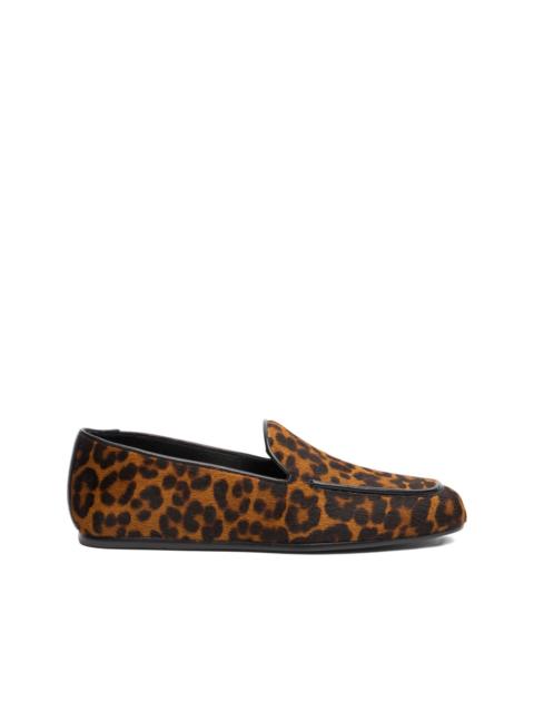 Stuart Weitzman Lee almond-toe leopard loafer
