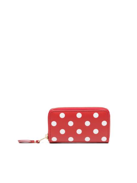 polka dot-print leather wallet