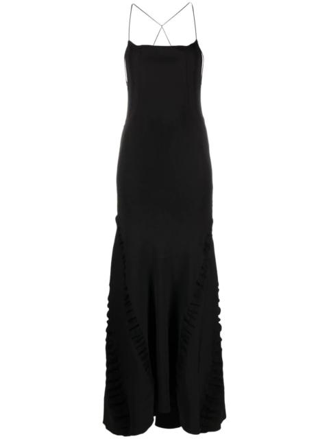 JACQUEMUS Crema open-back ruched dress