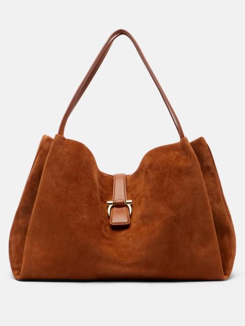 FERRAGAMO Medium suede tote bag