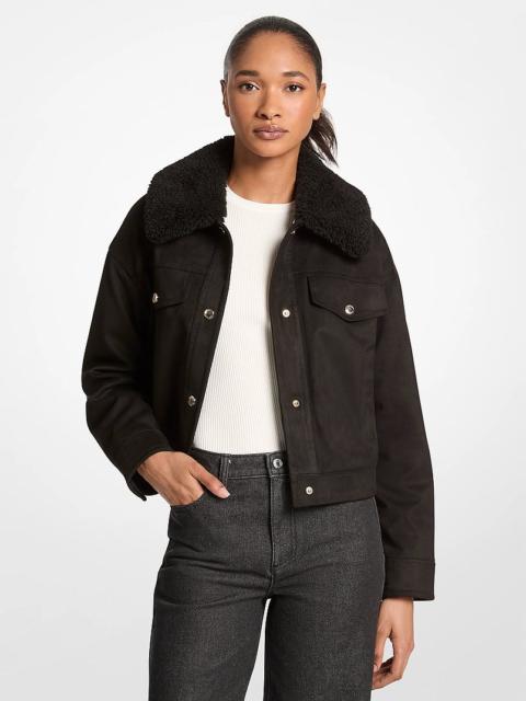 MICHAEL KORS Polyester Microsuede Trucker Jacket