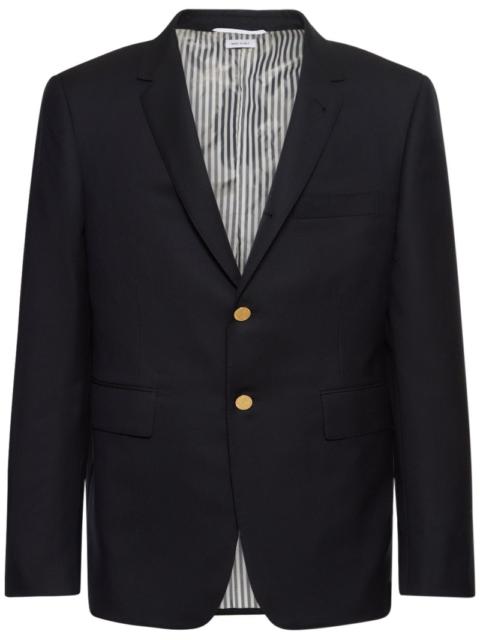 Wool twill single breasted blazer