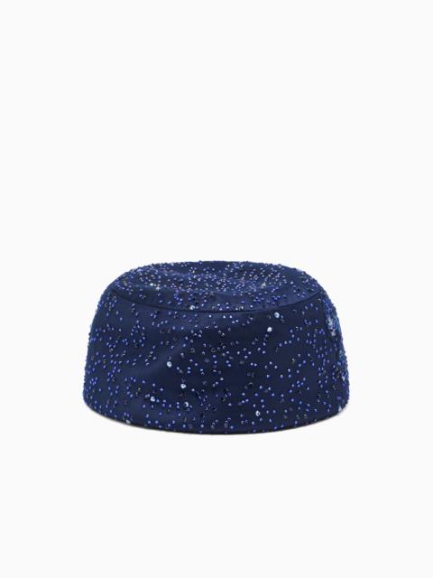 GIORGIO ARMANI CAP WITH ALL-OVER RHINESTONES