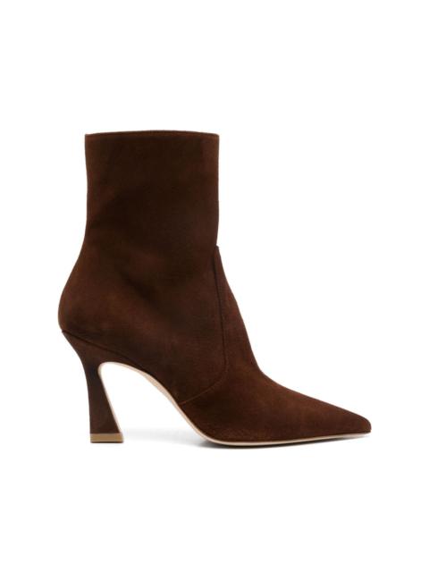 90mm suede ankle boots