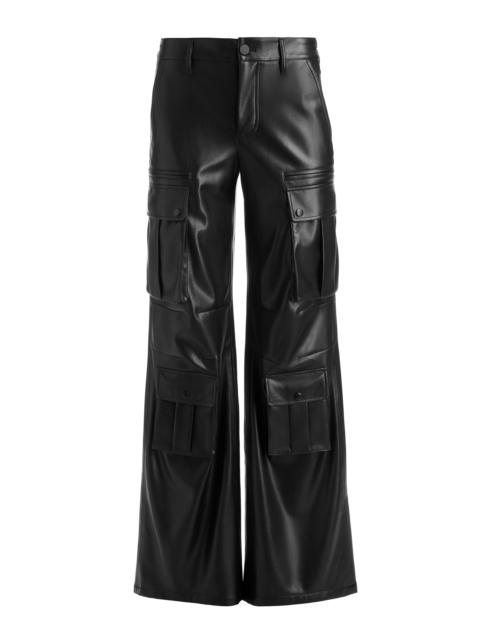 Alice + Olivia JOETTE VEGAN LEATHER CARGO PANT
