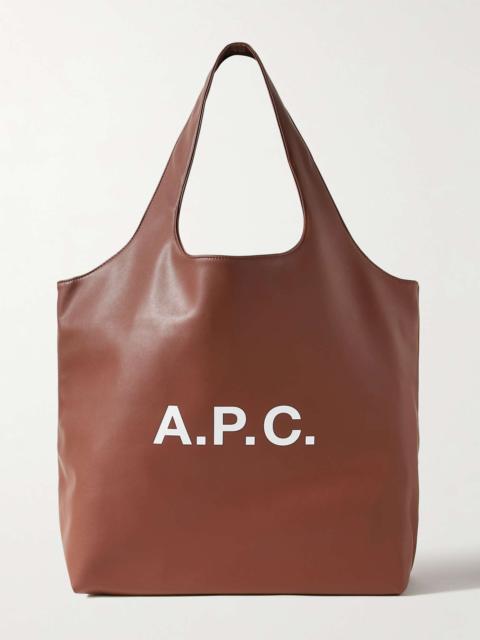 A.P.C. Ninon Logo-Print Faux Leather Tote