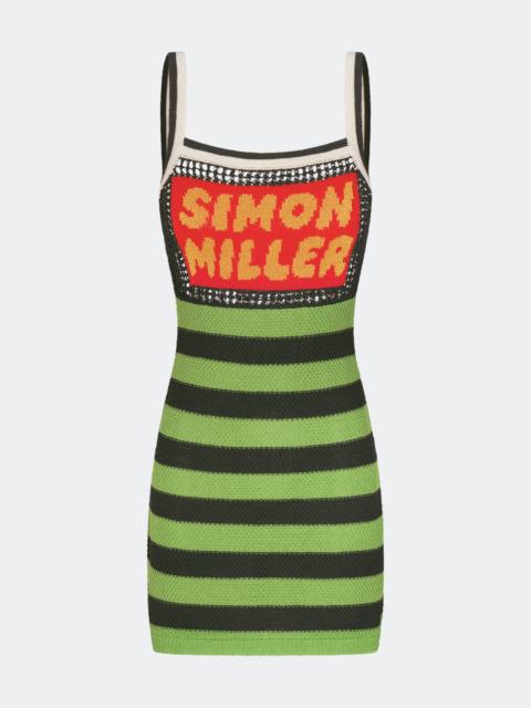 SIMONMILLER Dibby Crochet Mini Dress In Classic Dibby Graphic