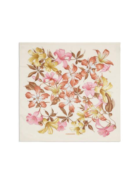 FERRAGAMO floral-print silk scarf