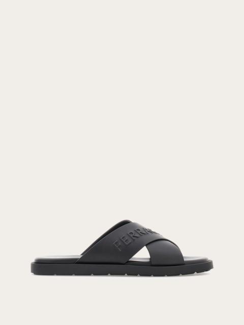 Sandal with crossover straps