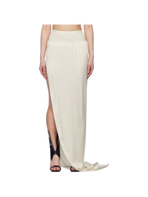 Rick Owens Off-White Hollywood Slit Maxi Skirt